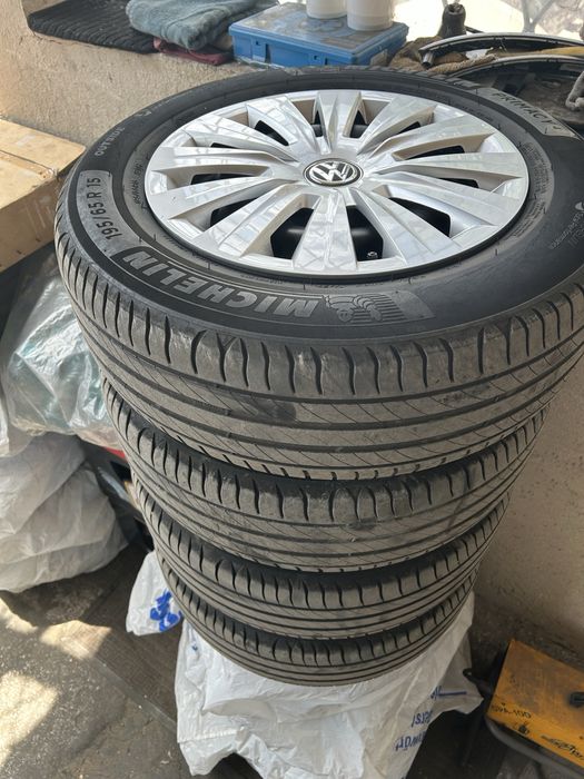 Roata rezerva cu cauciuc vara 195 65 15/5x112 pt Vw Seat Skoda Audi