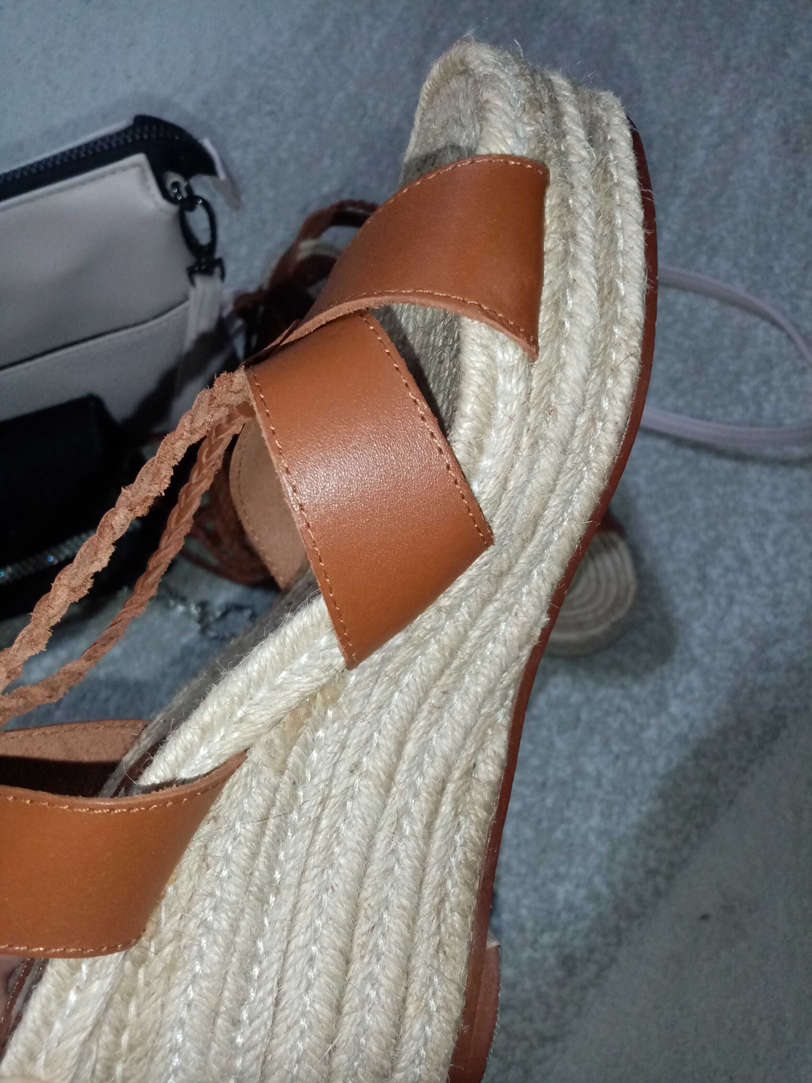 Sandale piele naturală H&M +curea elastica