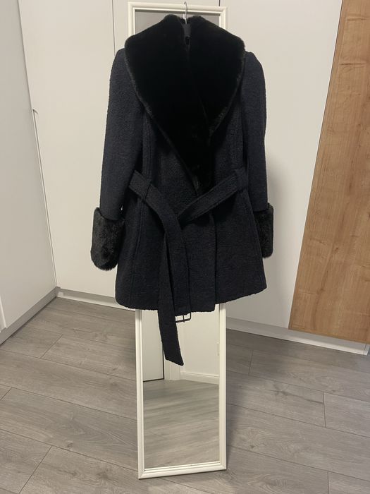 Palton Ted Baker albastru inchis, marimea 3, lana