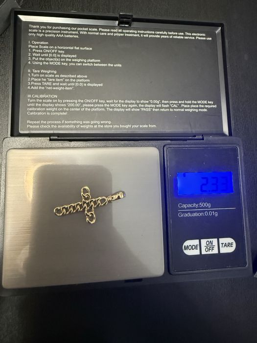 Pandantiv cruce AUR 14k