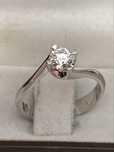 Inel Teilor aur alb 18kt.cu diamant 0.42ct