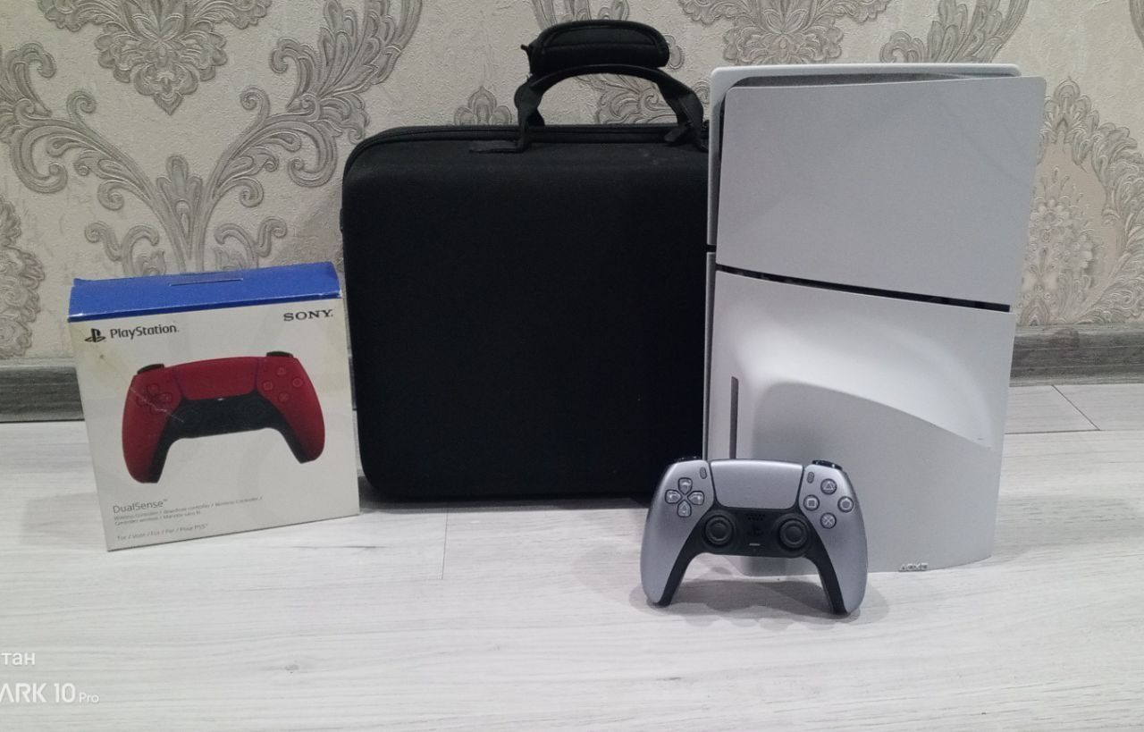 Playstation 5 slim дисководм игры 2 Джойстик сумка Наушники идеальный