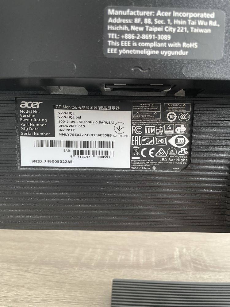 Monitor Acer LED Full HD