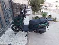 Скутер танк 150 cc с выхлыпом акрапович и кастомной трубой