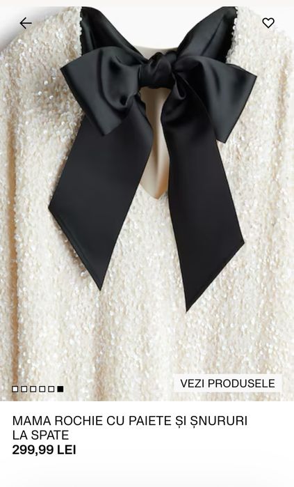 Rochie eleganta paiete / ocazie seara nunta botez cu paiete H&M S