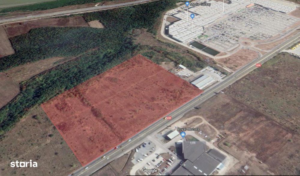 Teren in zona comerciala | Vama Pitesti |  S: 50.000 mp | Deschidere 2