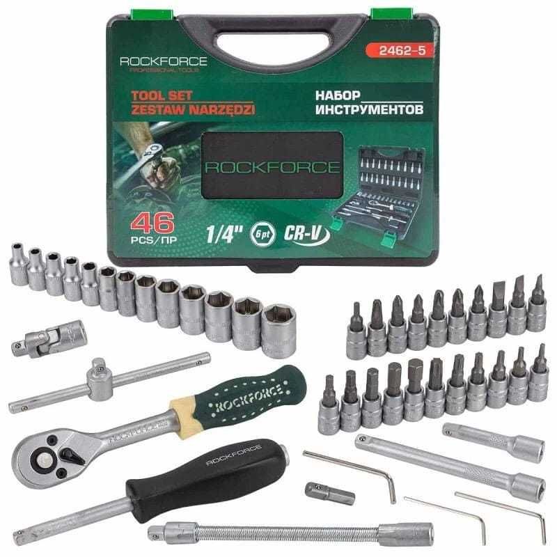 Гедоре 1/4" 46 Части ROCKFORCE, RF-2462-5