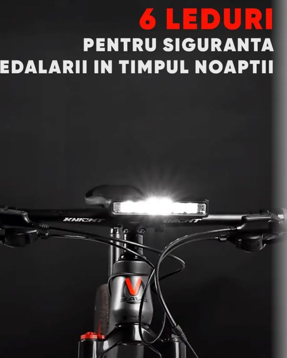 Lumina frontala profesionala bicicleta, luminozitate 1000 lumeni,