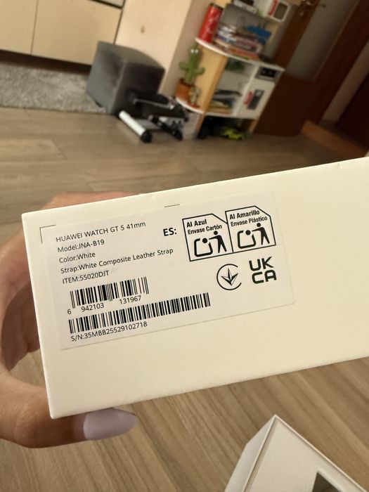 Смарт часовник huawei watch GT 5, 41 mm , white composite