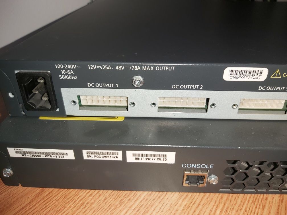 Switch L3 CISCO 3560G 48 port gigabit plus sursa Cisco RPS 675
