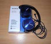 Меняю наушники проводные SONY синие оригинал почти новые