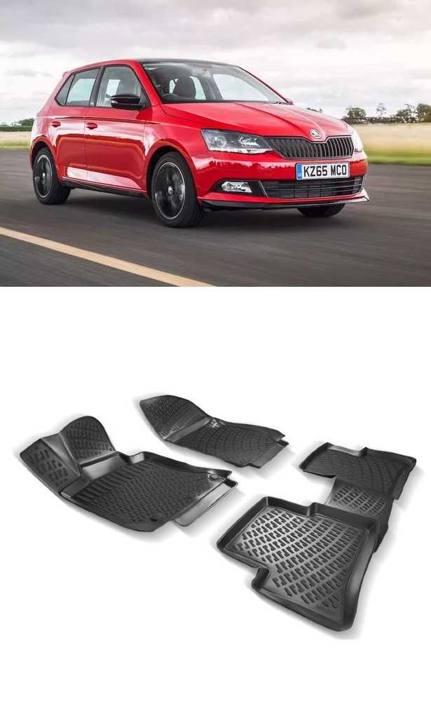 Гумени стелки RizLine съвместими с Skoda Fabia 2015-