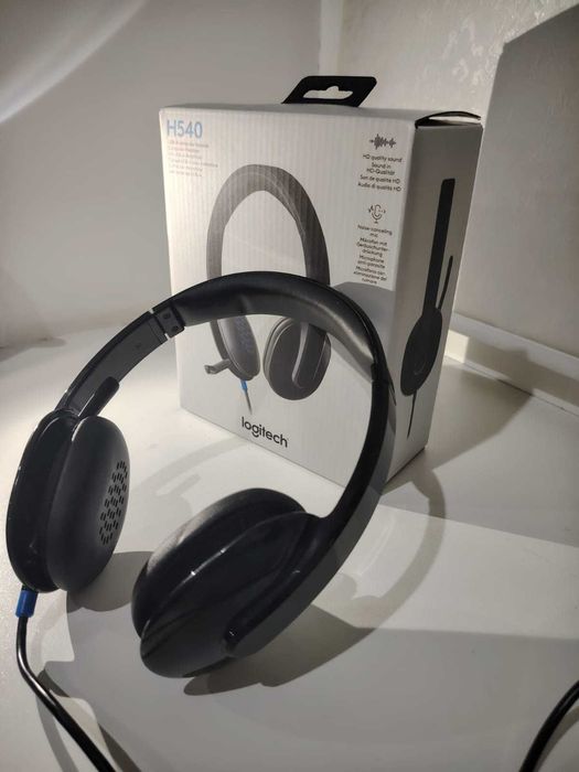 Проводные наушники Logitech H540 черный