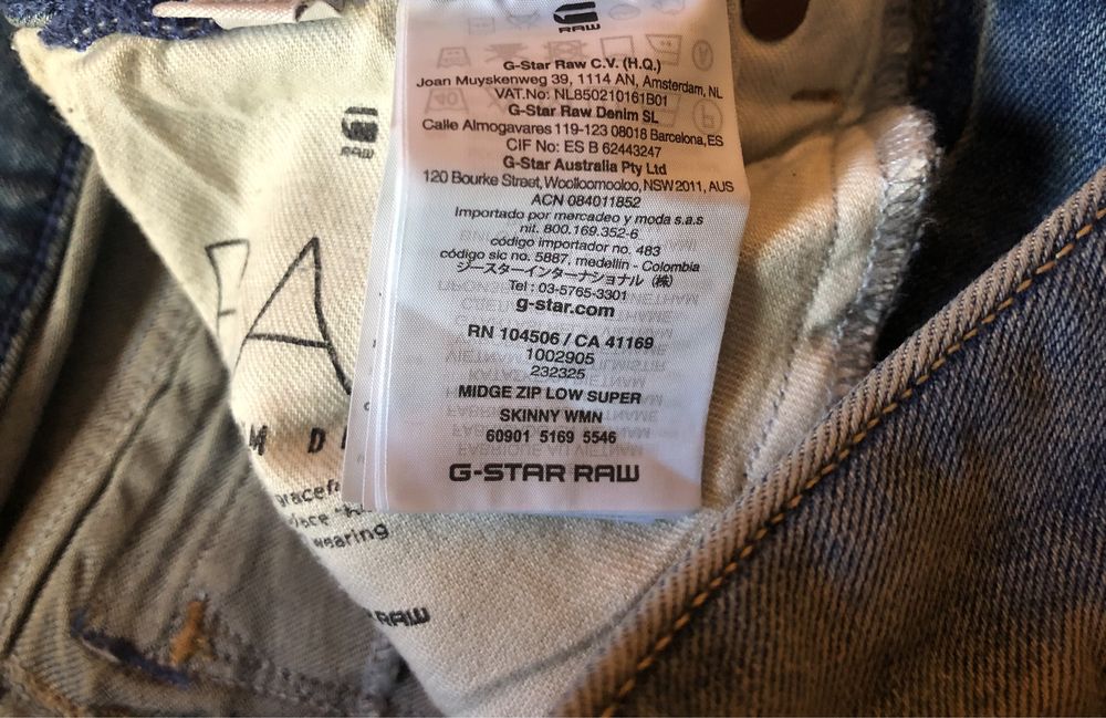 G-Star RAW Midge Zip Low Waist Super Skinny ОРИГИНАЛНИ дамски дънки 30