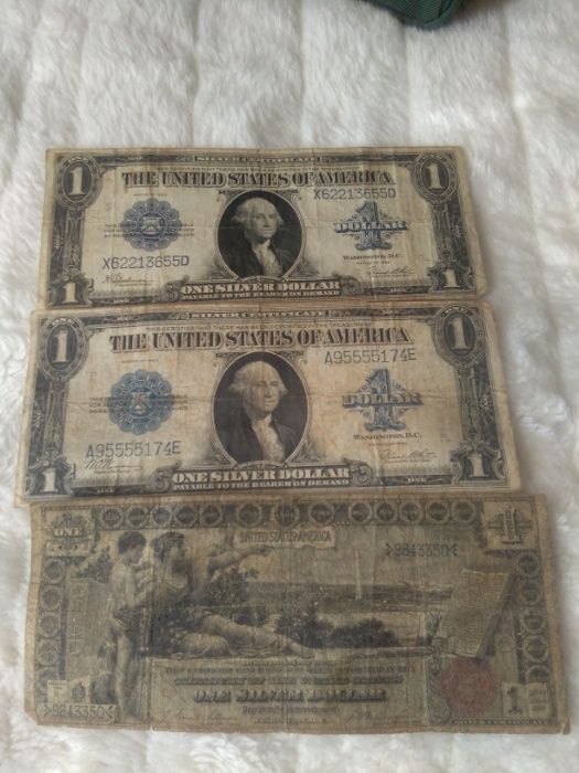 bacnote 100 lei 1945 ,banc 1dolar 1886 si 1923