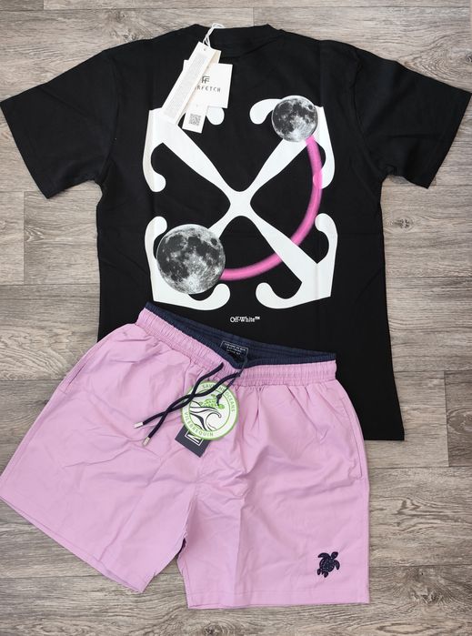 Мъжка детска тениска фланелка Off White блуза 100% памук 2024