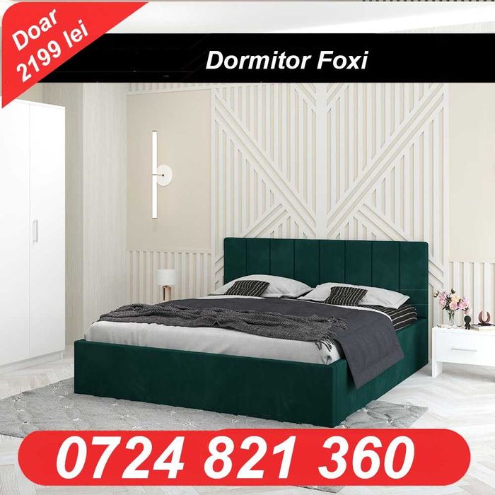 De vanzare Set mobila dormitor Pat tapitat Dressing la comanda