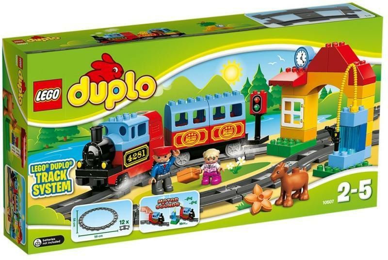 Lego duplo и релси моят първи вървящ влак на батерии със звуци и релси