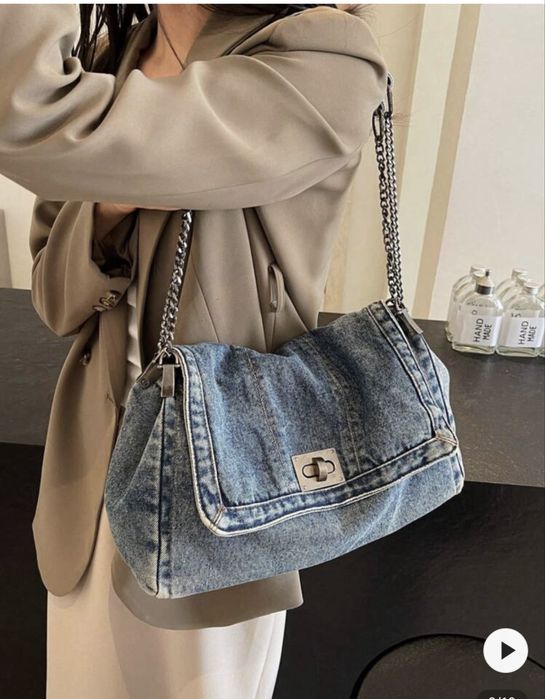 Дънкова чанта, среден размер