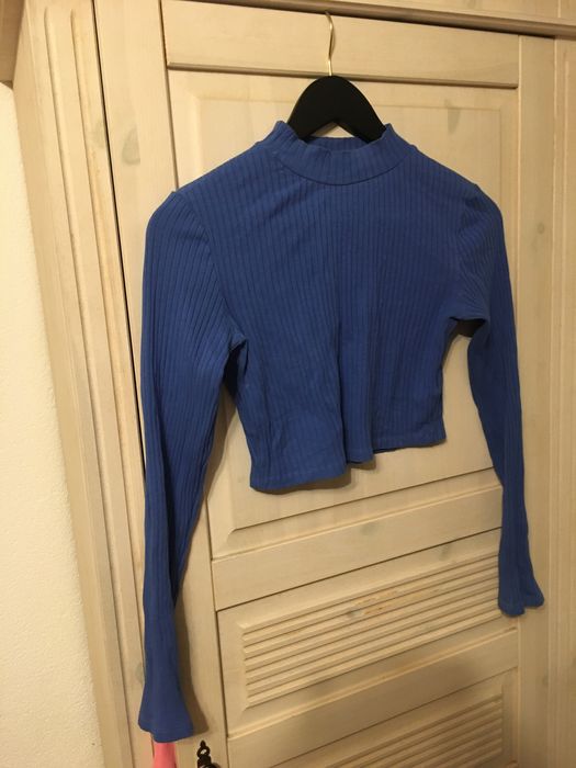Top albastri S femei
