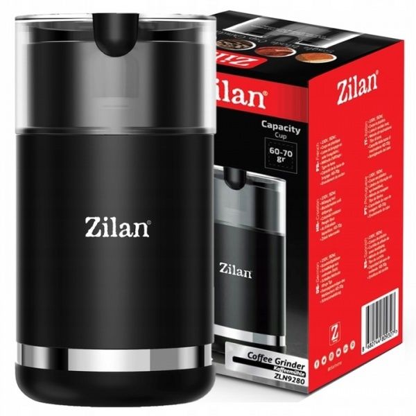 Rasnita electrica cafea Zilan, lame din otel, capacitate 70 gr