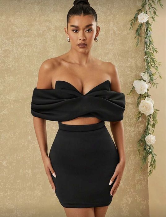 Черна къса рокля Shein