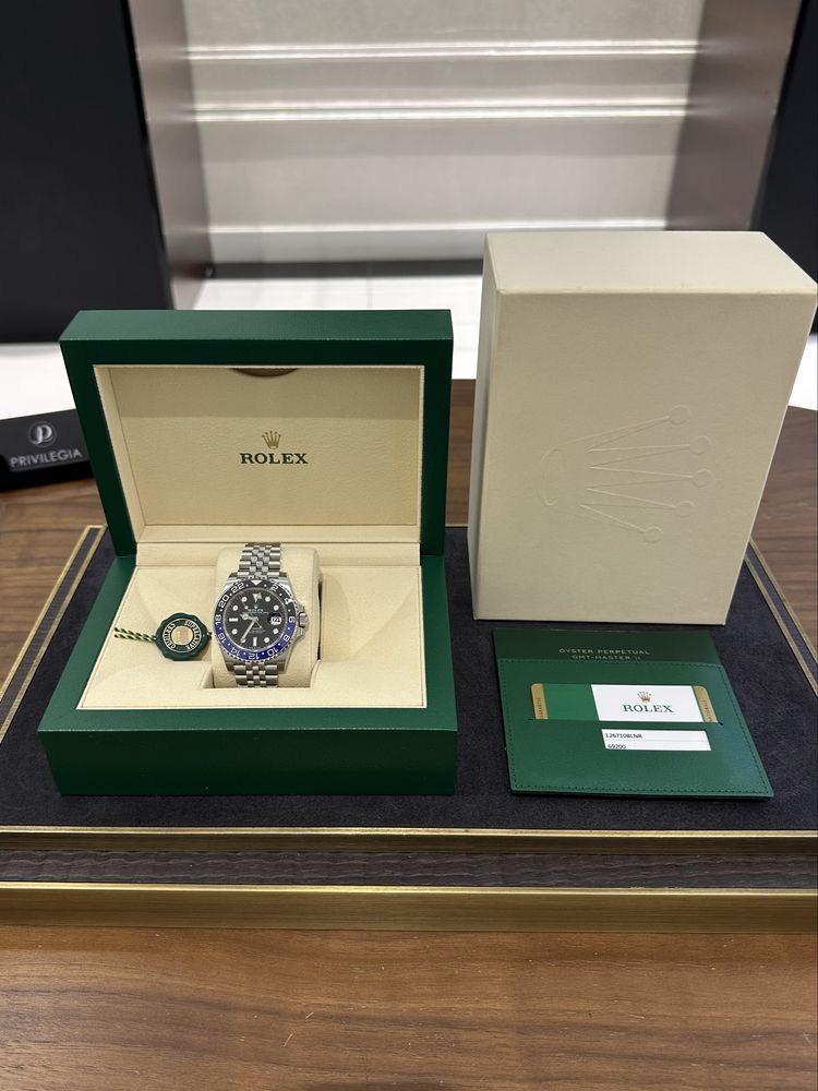 NEW Rolex GMT Master II 40mm Steel 126710 Batman