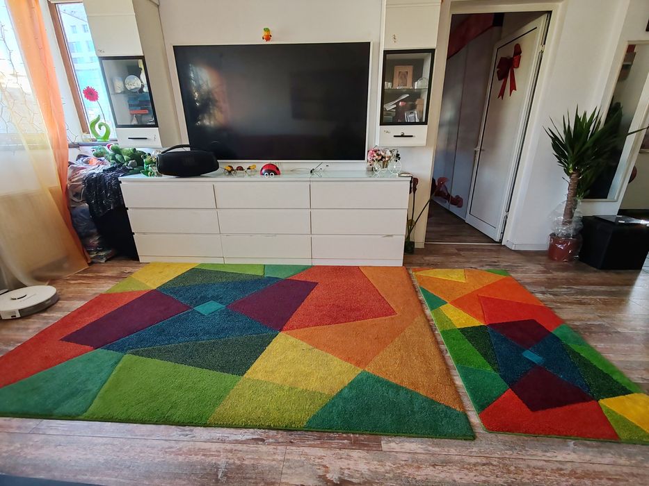 Covor living sufragerie Set 2 covoare multicolor 78x151cm si 156x232cm