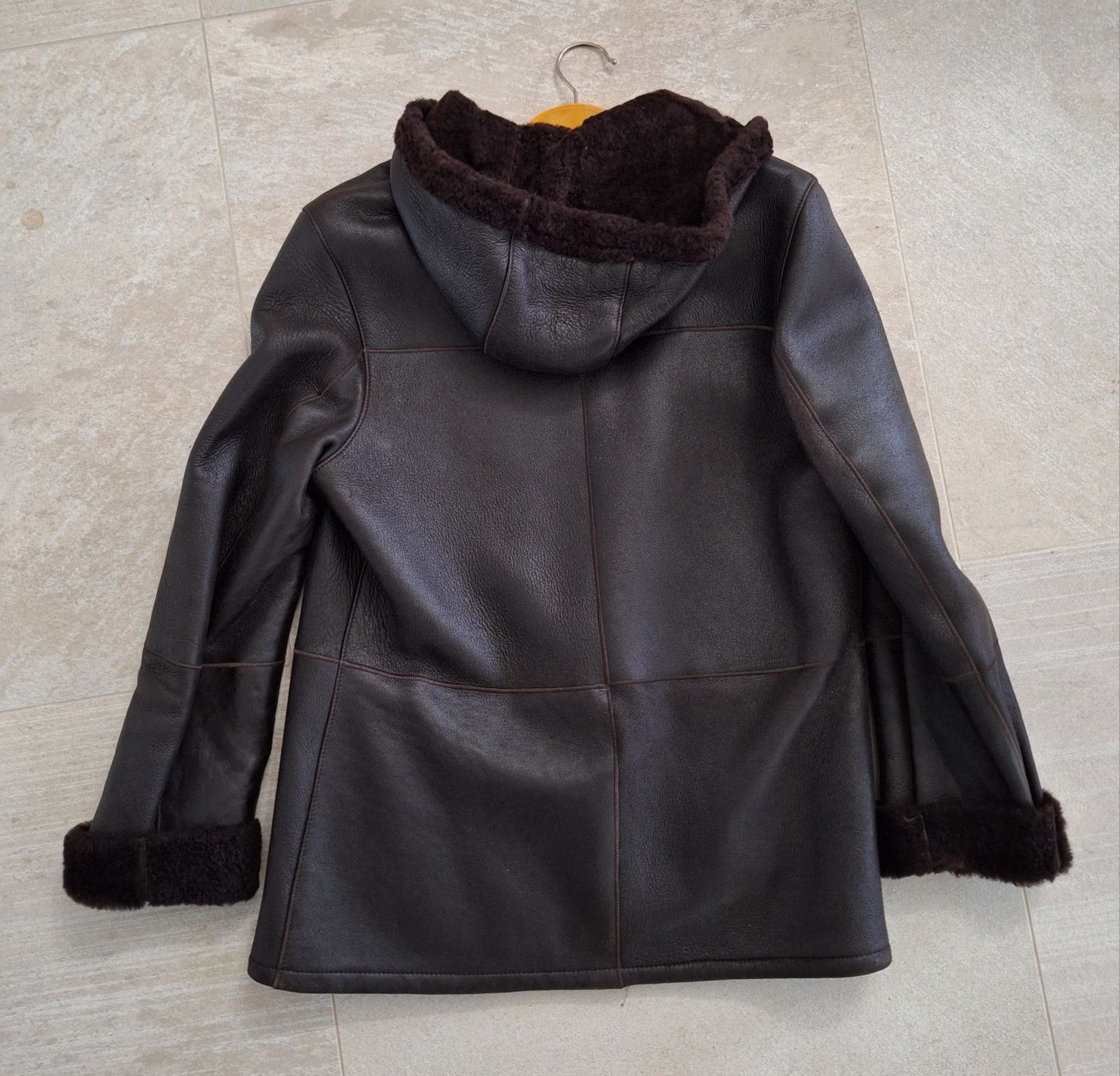 Cojoc piele naturala, de dama,  cu  blana, marime 40