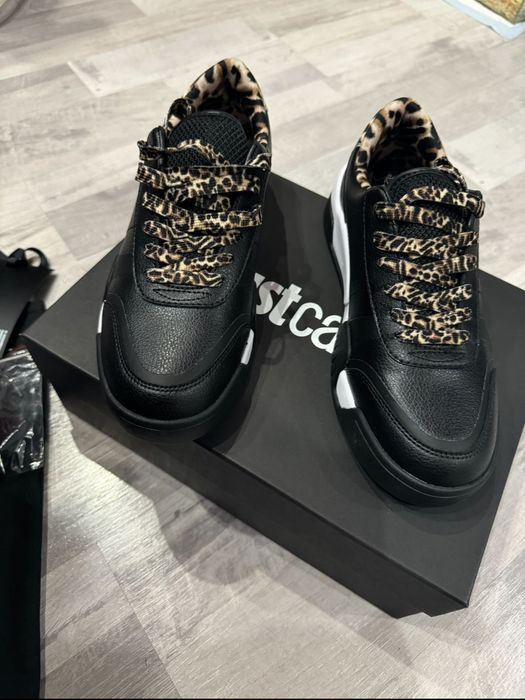 Черни кожени маратонки Just Cavalli