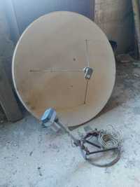 Сателитна чиния с приемник и  система за въртене  на 120 градуса