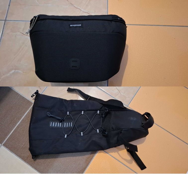 Geanti ciclism ghidon 6L Riverside(Decathlon) si tija sa ProCycle 8L