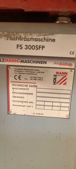 Vand freza cu masa mobila HOLZMANN FS300SFP