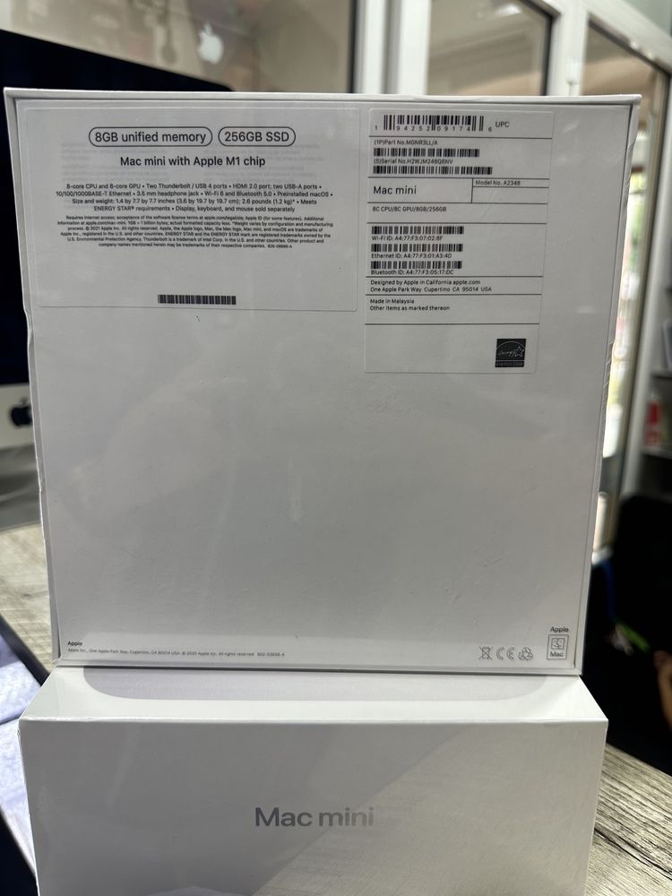 Mac mini  M1 процессор i8 Ram8 SSD 256 GB