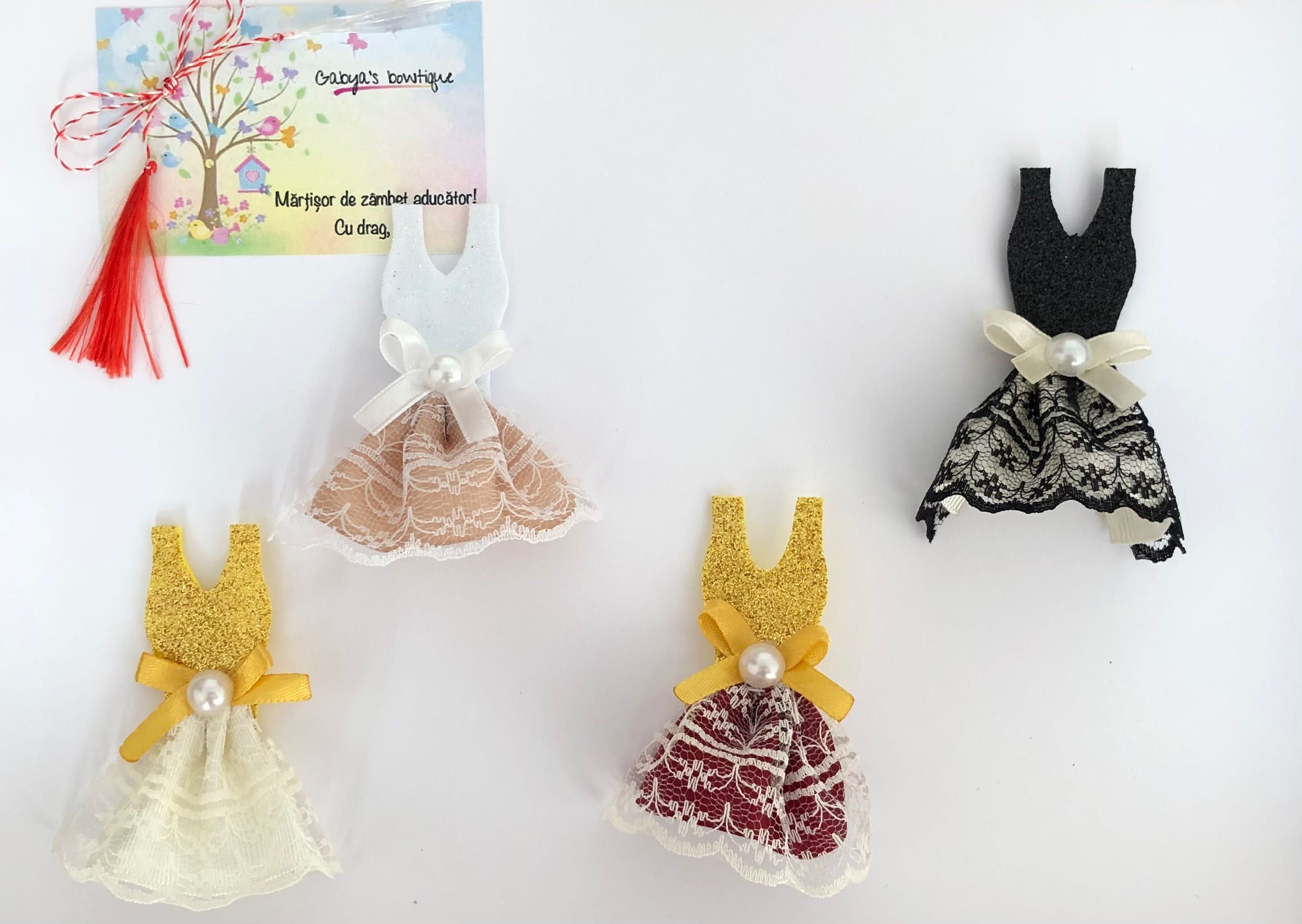 Mărțișoare rochițe fetițe