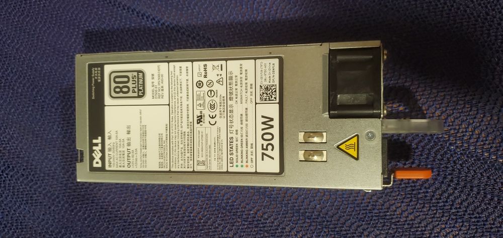 Sursă Dell modulară Server, 750W, Model D750E-S1, Dell PowerEdge T620