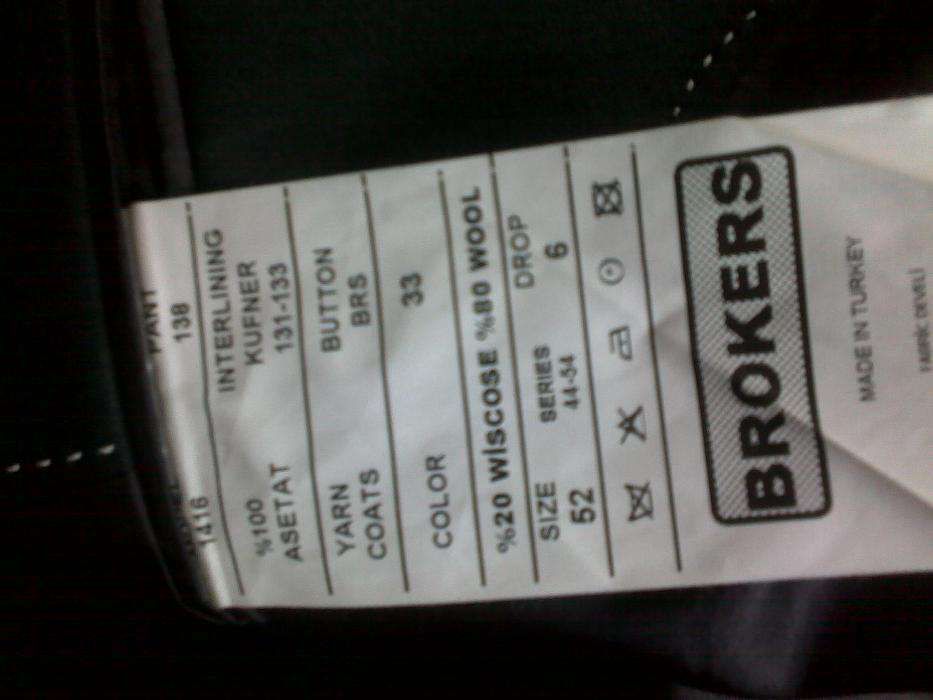 costum negru lana subtire