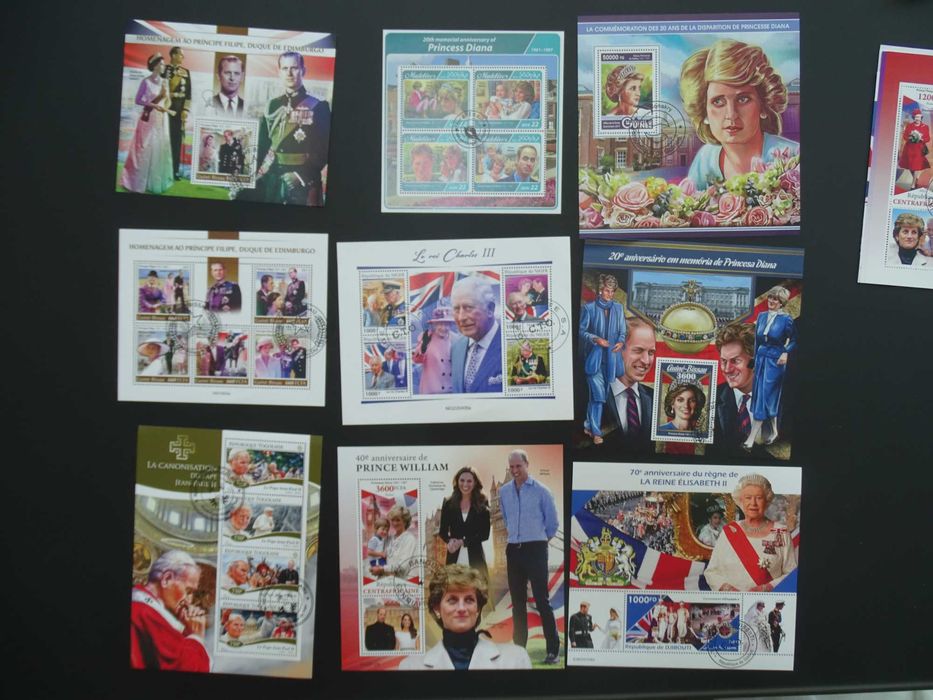 50 colite stampilate , timbre tematice Personaliatati (Lot 3093)