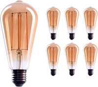 CROWN LED 6X Edison крушка E27 Цокъл | Димируем, 4 W, 2000 K