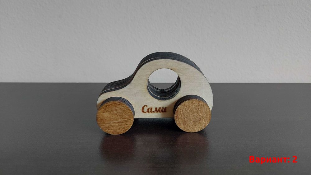 Персонализирана  дървена количка