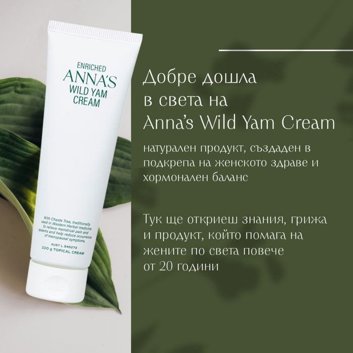 Anna's Wild Yam Cream- 100% натурален крем с Див Ям за женско здраве !