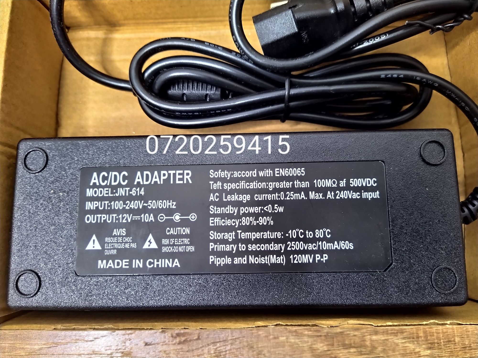 Alimentator 12V 10A - Include Cablu Alimentare 100-240V