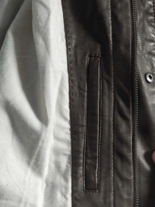 Jacheta/ geaca/ parka maron -ciocolate din piele de mieluț.