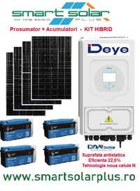 KIT FOTOVOLTAIC PROSUMATOR Deye 6kw/10 PV Canadian + Acumulator 4.8kw