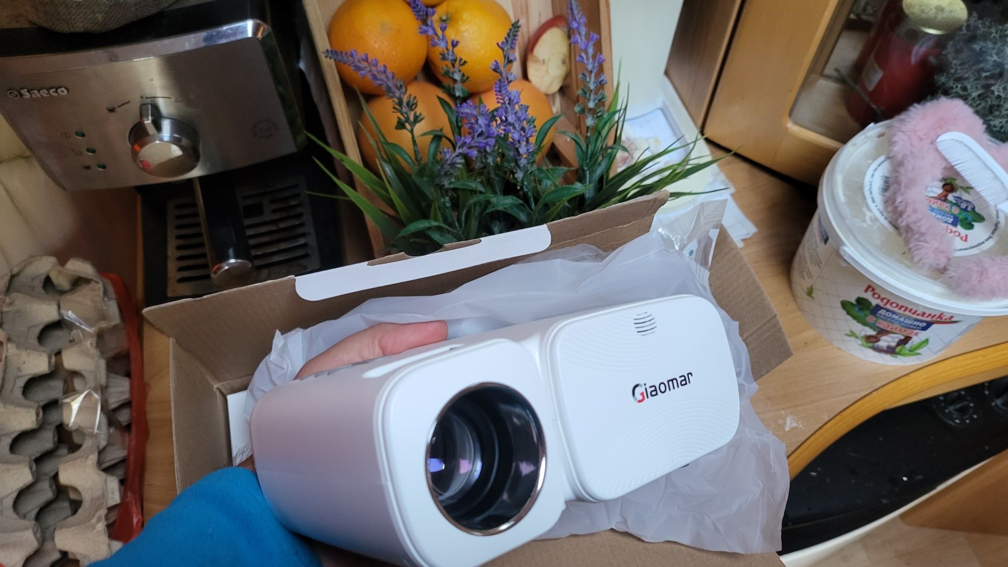 Mini Projector за телефон gsm 7500 Lumens WiFi проектор Bluetooth 1080