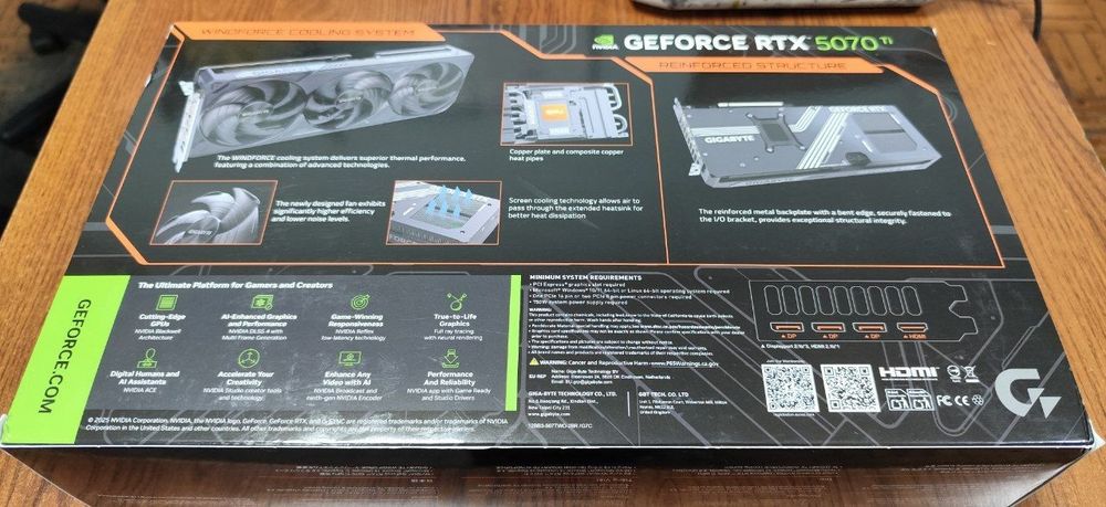 Gigabyte RTX 5070 Ti 16Gb GDDR7 + SFF