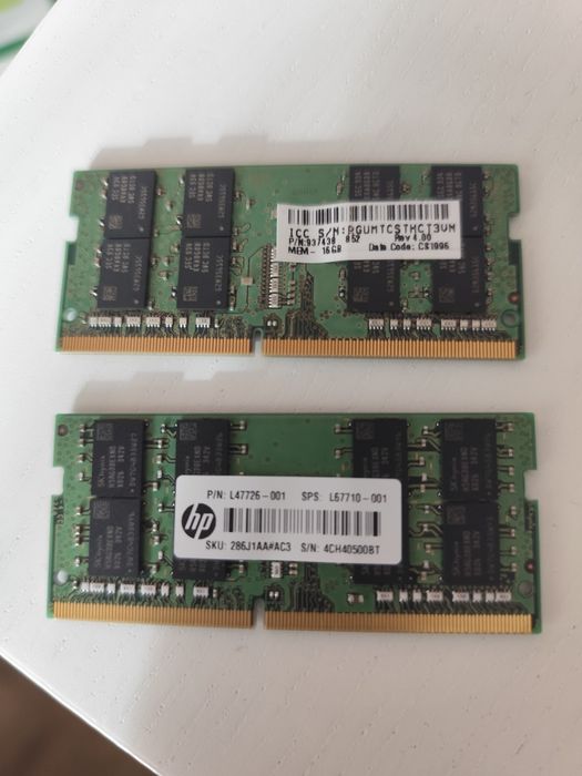 2x 16GB DDR4 памет