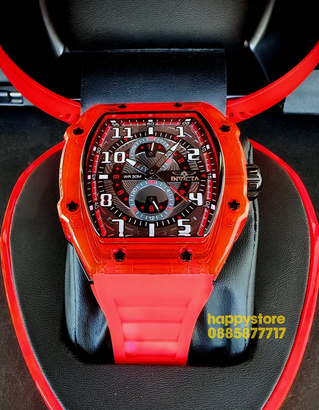INVICTA Cyclone Red 49 mm, Инвикта нов ръчен часовник