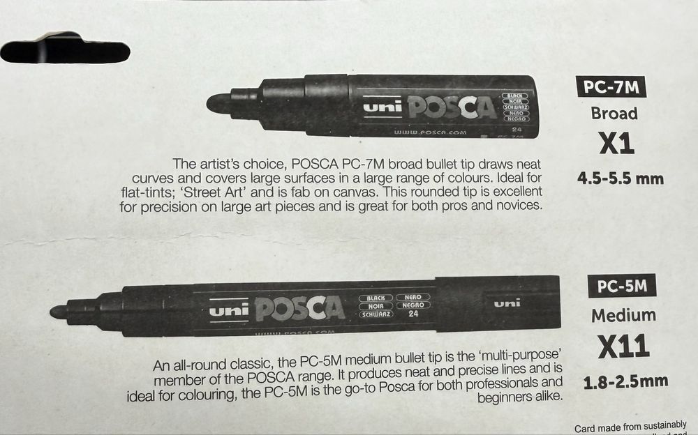 Posca pachet 12 bucati noi sigilate