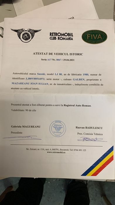 Suzuki LJ80 Atestat Istoric cu acte la zi!